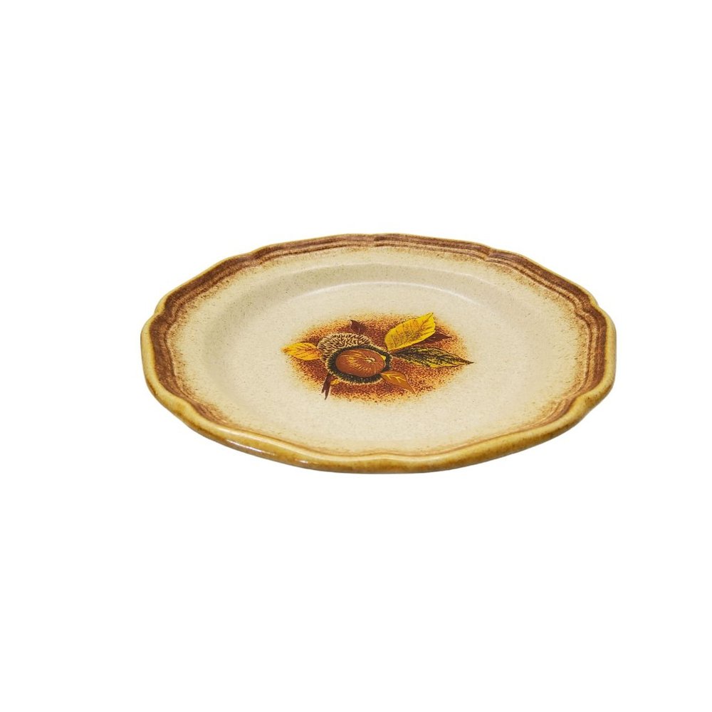 vintage mikasa whole wheat wild chestnut stoneware salad/bread/dessert plate - Picture 1 of 3